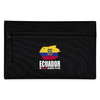 Ecuador Flag - Pencil Case - black - Front