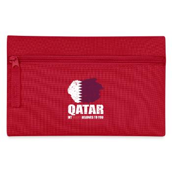 Qatar Flag - Pencil Case - red - Front