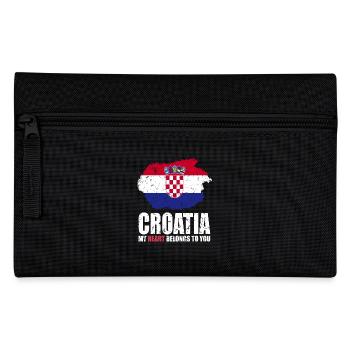 Croatia Flag - Pencil Case - black - Front