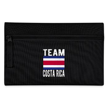 Costa Rica Fahne - Federtasche - Schwarz - Vorne
