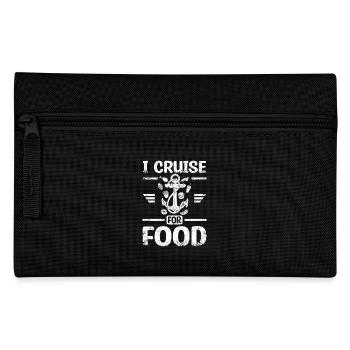 cruising ship, I cruise for food - Pencil Case - black - Front