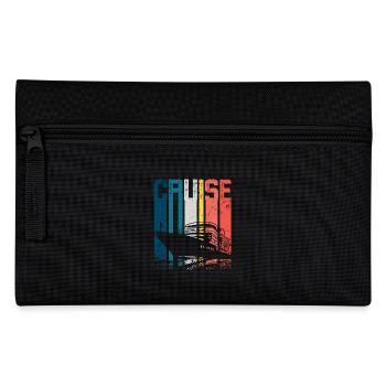 Retro Vintage Cruising Ship - Pencil Case - black - Front