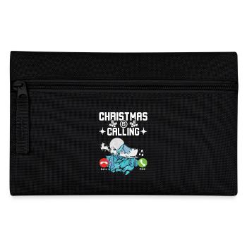 Santa Claus Xmas Christmas Is Calling - Pencil Case - black - Front