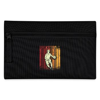 Retro Vintage Basketball Player - Federtasche - Schwarz - Vorne