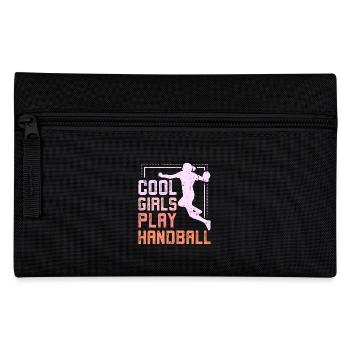 Cool girls play handball - Federtasche - Schwarz - Vorne
