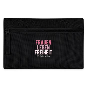 Frauen Leben Freiheit - Federtasche - Schwarz - Vorne