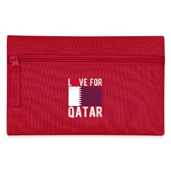 Qatar Flag - Pencil Case - red - Front