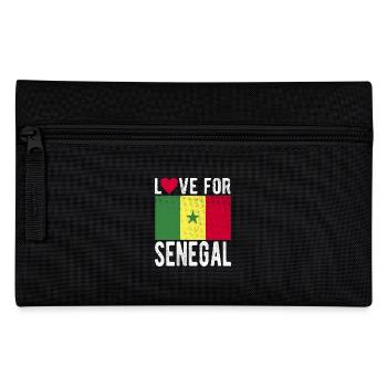 Senegal Fahne - Federtasche - Schwarz - Vorne