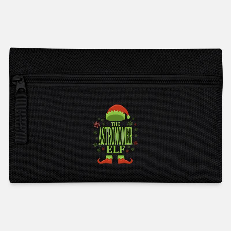 Astronom Weihnachtself - Federtasche - Schwarz
