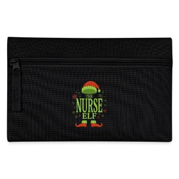 Krankenschwester Weihnachtself - Federtasche - Schwarz - Vorne