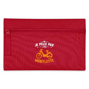 Je Peux Pas J'ai Mobylette Cadeau - Trousse - rouge - Devant