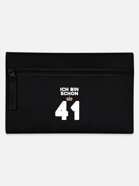 41 Geburtstag - 41 Jahre mit Krone - Federtasche - Schwarz