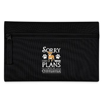 Sorry I can't I have plans with my chihuahua - Pencil Case - black - Front
