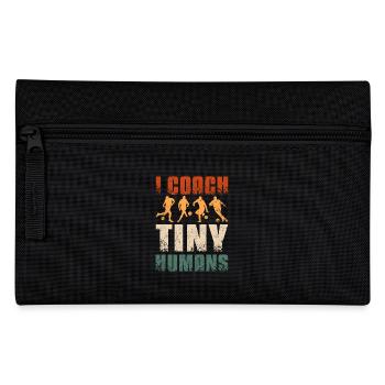 I coach tiny humans Soccer coach - Federtasche - Schwarz - Vorne