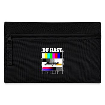 Du Hast Sendepause Testbild 90er Party 80er Jahre - Federtasche - Schwarz - Vorne