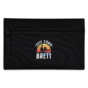 Surfer Zeit Fürs Brett Surfbrett Shaka Windsurfer - Federtasche - Schwarz - Vorne