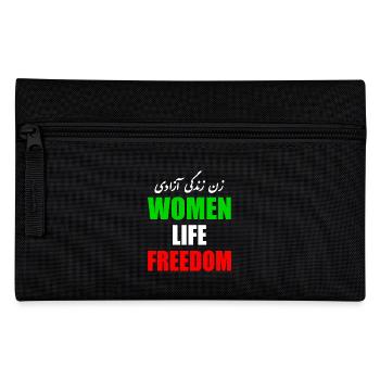 Women life freedom - Federtasche - Schwarz - Vorne