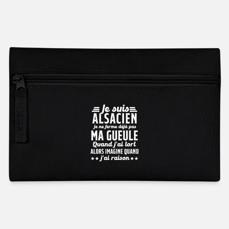 Alsacien je ferme pas ma gueule humour alsace - Trousse - noir