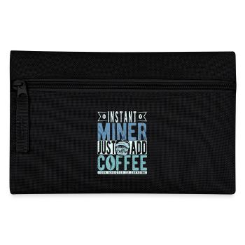 Bergmann Kaffee Spruch - Federtasche - Schwarz - Vorne