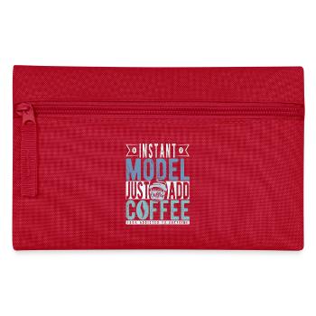Model coffee saying - Pencil Case - red - Front