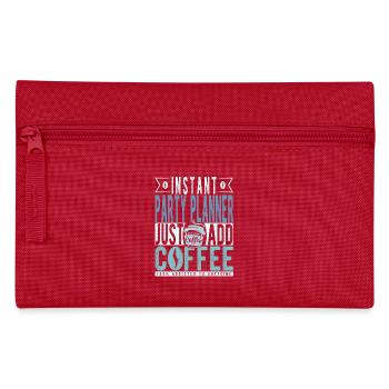 Partyplaner Kaffee Spruch - Federtasche - Rot - Vorne