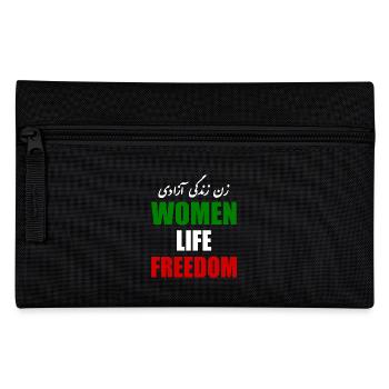 Women life freedom - Federtasche - Schwarz - Vorne
