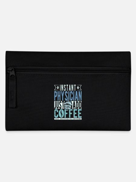 Arzt Kaffee Spruch - Federtasche - Schwarz