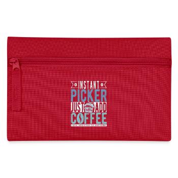 Picker coffee saying - Pencil Case - red - Front