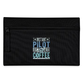 Pilot Kaffee Spruch - Federtasche - Schwarz - Vorne