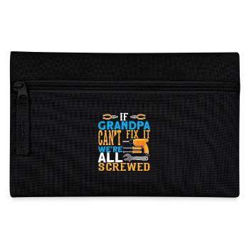Wenn Opa es nicht reparieren kann I Opa Tshirt - Federtasche - Schwarz - Vorne
