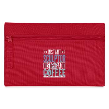 Sculptor coffee saying - Pencil Case - red - Front