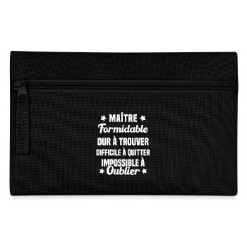 Maître Formidable Idée Cadeau Maître D'école - Trousse - noir - Devant
