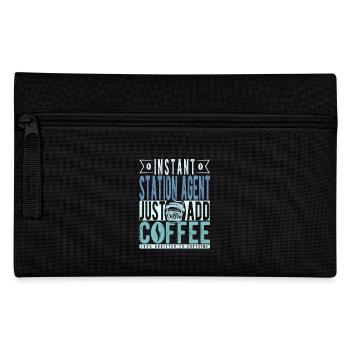 Station Agent Coffee Saying - Pencil Case - black - Front