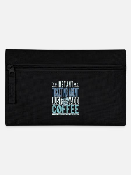 Ticketvertreter Kaffee Spruch - Federtasche - Schwarz