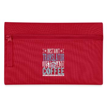 Dicton de café traducteur - Trousse - rouge - Devant