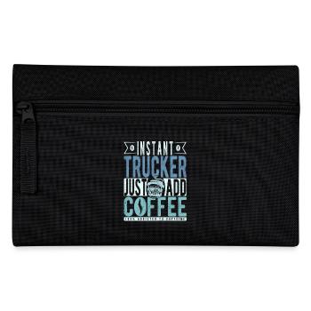 Trucker coffee saying - Pencil Case - black - Front