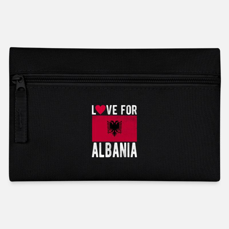 Albanien Souvenir - Federtasche - Schwarz