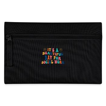 Social Work Social Work Saying - Pencil Case - black - Front
