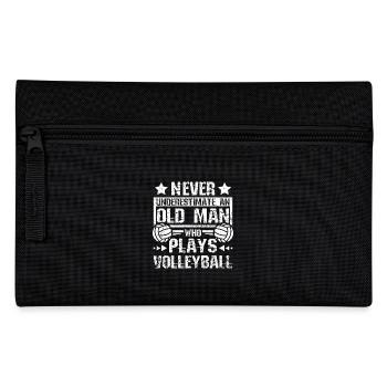 Old man who plays volleyball - Federtasche - Schwarz - Vorne