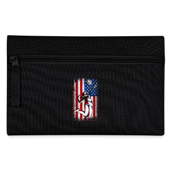 Drapeau américain des États-Unis Volleyball patriotique 4 juillet - Trousse - noir - Devant