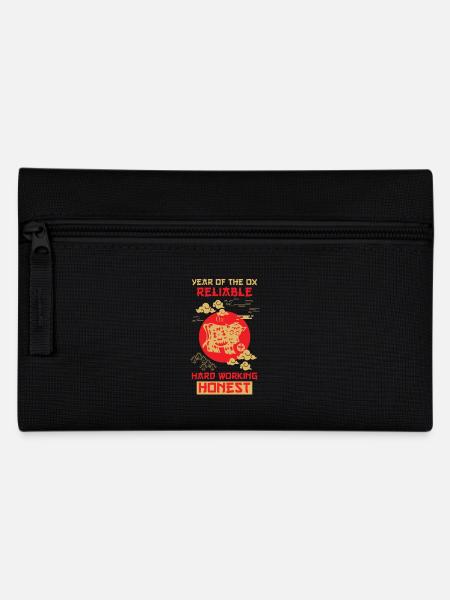 Ochse Chinesisches Tierkreiszeichen - Federtasche - Schwarz