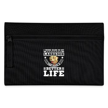 Je travaille dur pour que mon labrador puisse avoir une vie meilleure - Trousse - noir - Devant
