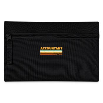 Buchhalter Retro Geschenk - Federtasche - Schwarz - Vorne