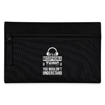 Misophonie Spruch - Federtasche - Schwarz - Vorne
