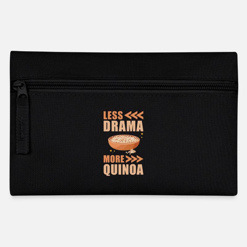 Quinoa Spruch - Federtasche - Schwarz