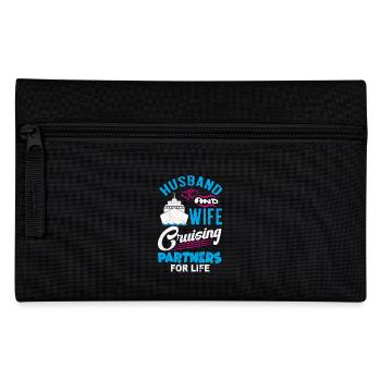 Ehemann und Ehefrau Partners -Kreuzfahrt Tshirt - Federtasche - Schwarz - Vorne