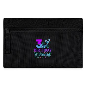 3rd Birthday Mermaid - Pencil Case - black - Front