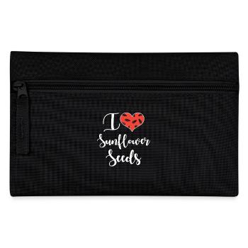 Sonnenblumenkerne Liebe - Federtasche - Schwarz - Vorne