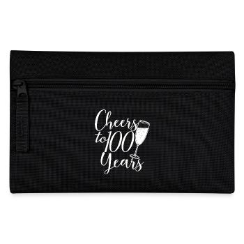 100e anniversaire Femmes Anniversaire Fille 100 ans - Trousse - noir - Devant