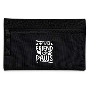 My best friend has paws siberian husky - Pencil Case - black - Front